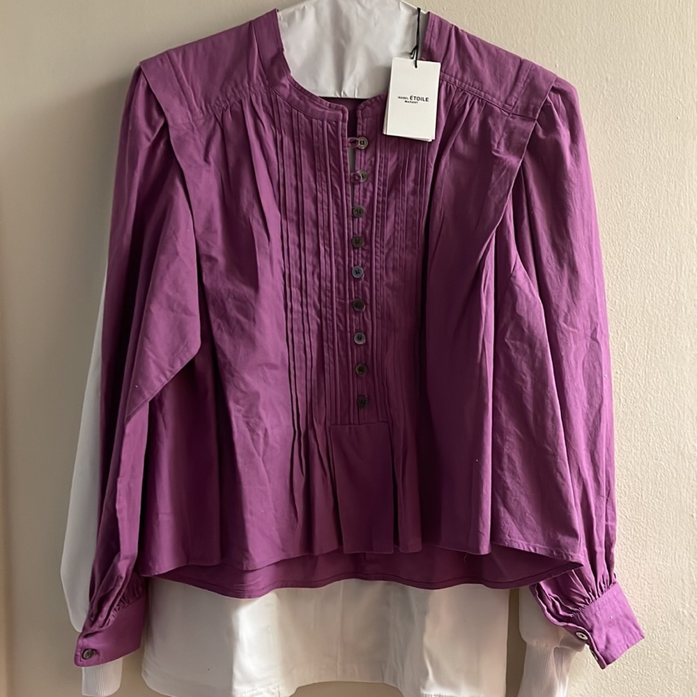 ISABEL MARANT ETOILE Purple Okina Blouse - Size 38 / Small / Medium US 4-6